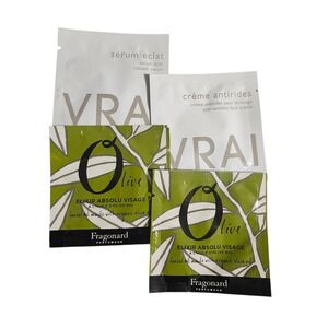 Fragonard VRAI & O-Live Skincare Sample Lot 4pc Serum Cream Facial Oil France